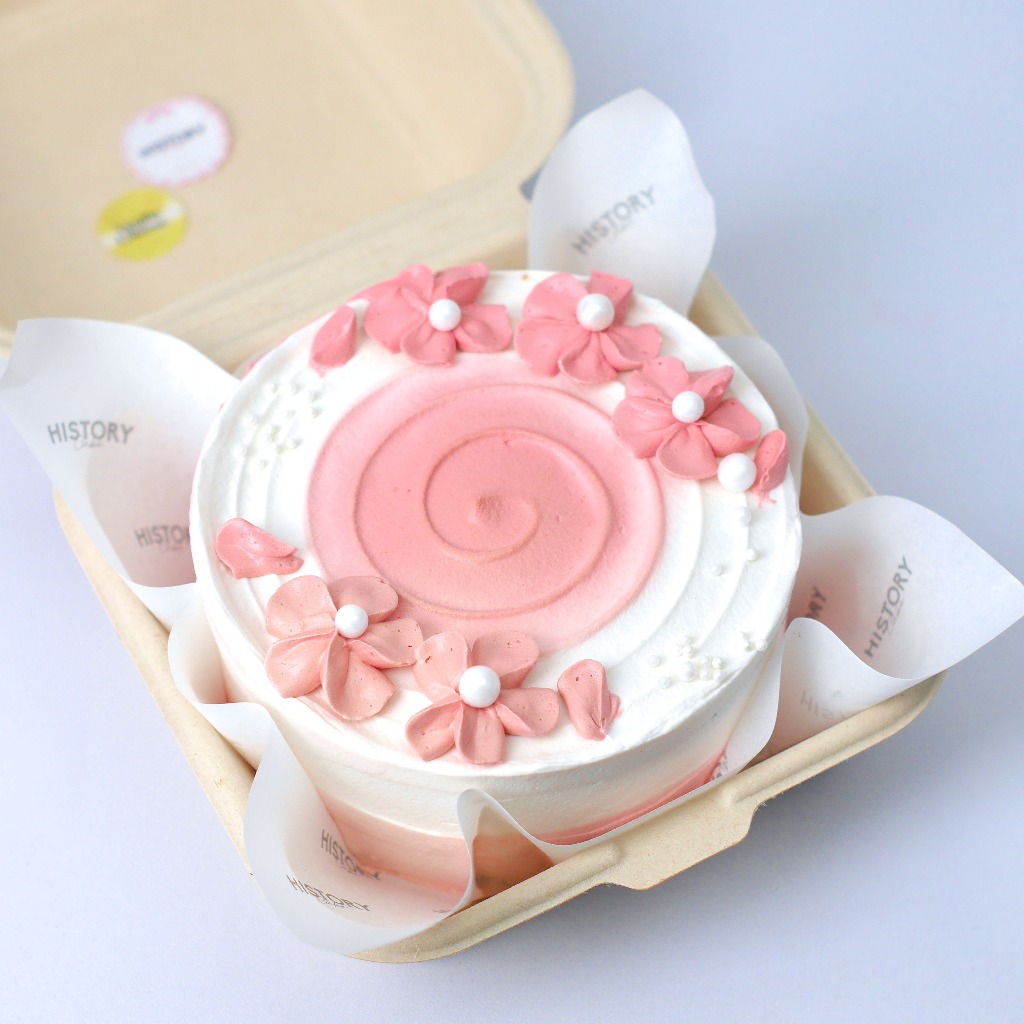 Historycake Korean Cake Lunch Box Kue Tart Korea Rasa Vanilla Cheese Viral Bandung