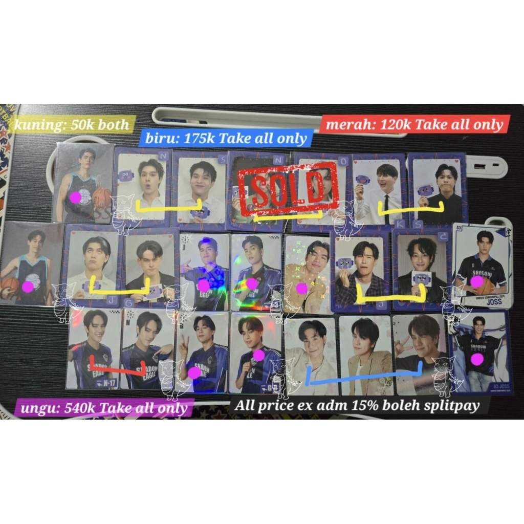 Photocard CC MQ (Mood Quest) Starlympic ONLY Joss gawin (warna ungu) GMMTV