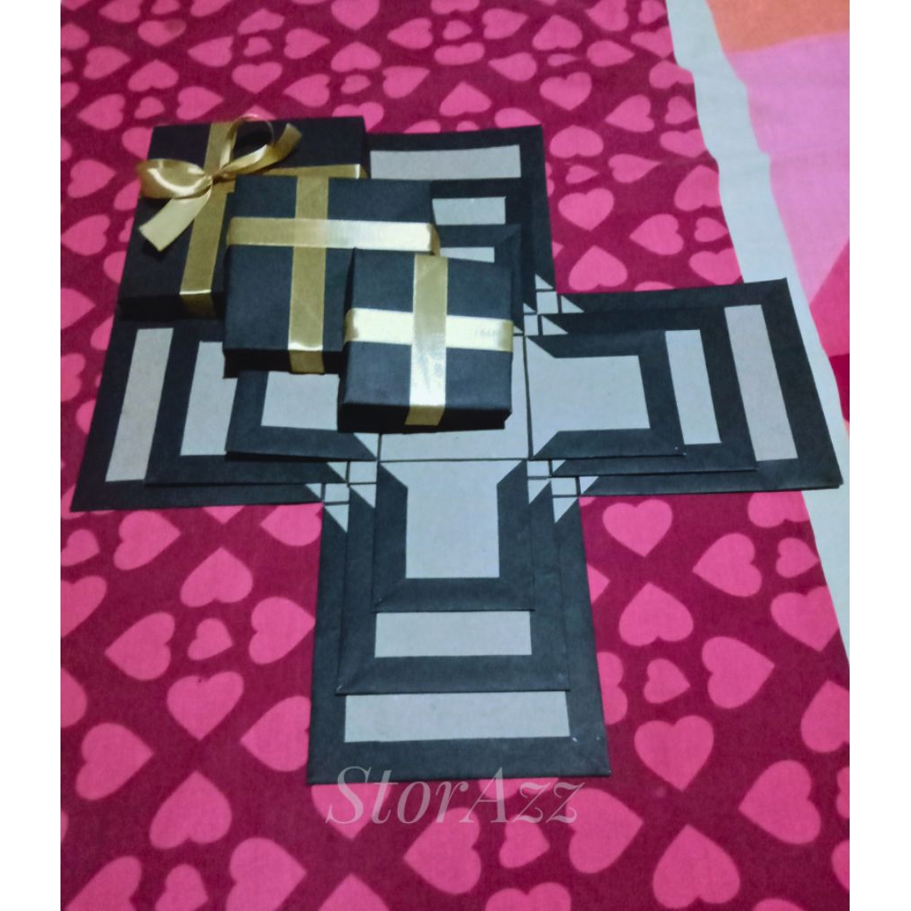 Explosion box lapis kosong + kotak uang | gift box