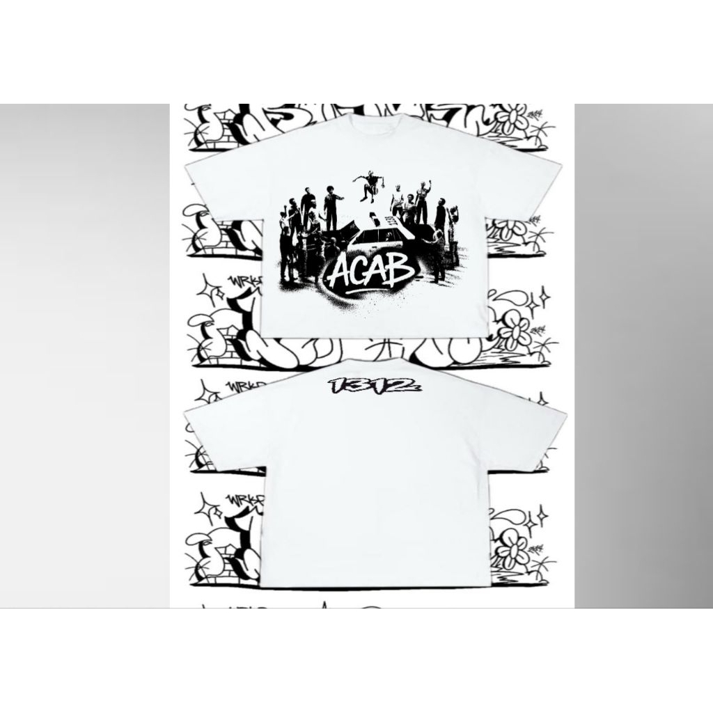Kaos ACAB Hooligans - Putih, Nyaman & Adem