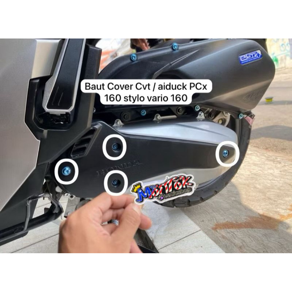 baut titanium cover cvt pcx160