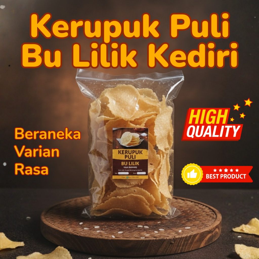Kerupuk Puli Mentah Bulat Kecil Asli Kediri Siap Goreng Krupuk Puli Gurih Renyah Langsung Produsen