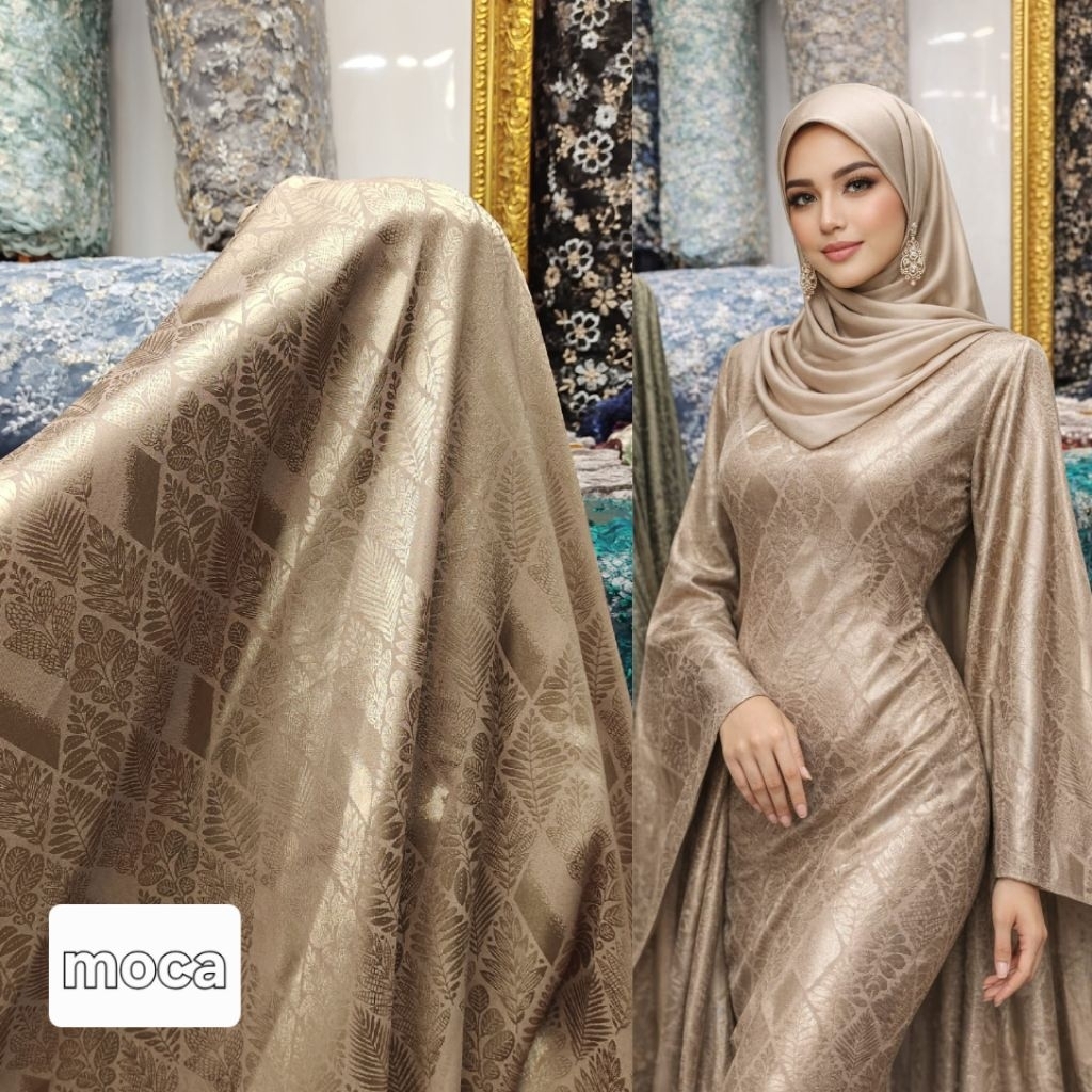 Kain armani silk jaguard super premium kain armani silk halus