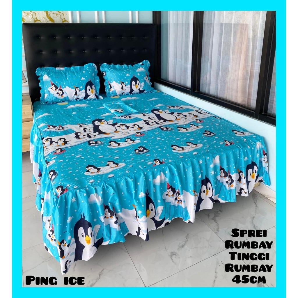 sprei rumbai homemade murah motif penguin star new