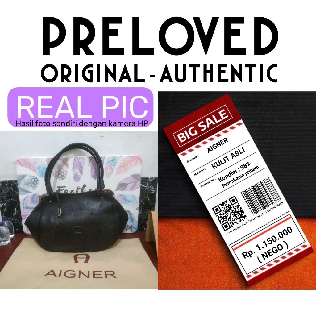 ( Preloved ) Like new tas wanita Ori AIGNER