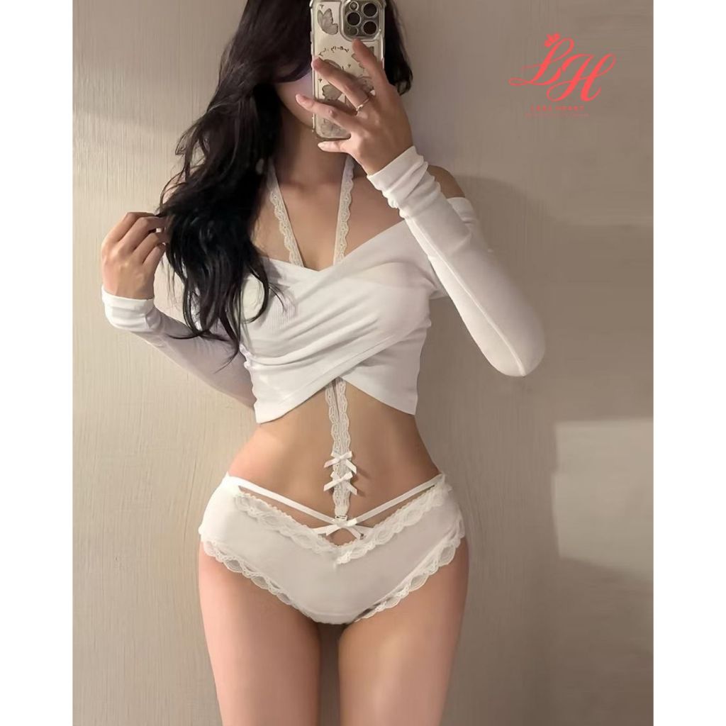 Sexy Underwear Wanita Elegant + Kalung Leher | Lingerie Set Premium Fashion Nightwear Underwear Wani
