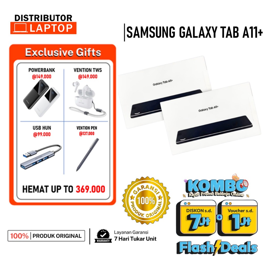 Samsung Tab A11+ 5G WIFI 6/128GB X Samsung Tab A11 4/64GB LTE 4G WIFI - TABLET GARANSI RESMI SEIN