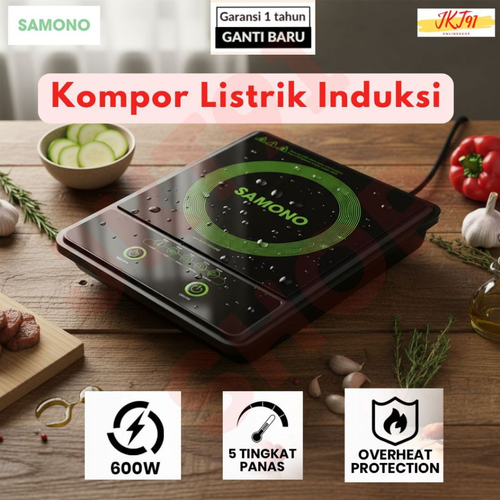 Kompor Induksi - Kompor Listrik Low Watt - Kompor Listrik 1 tungku - Kompor Listrik Samono Digital