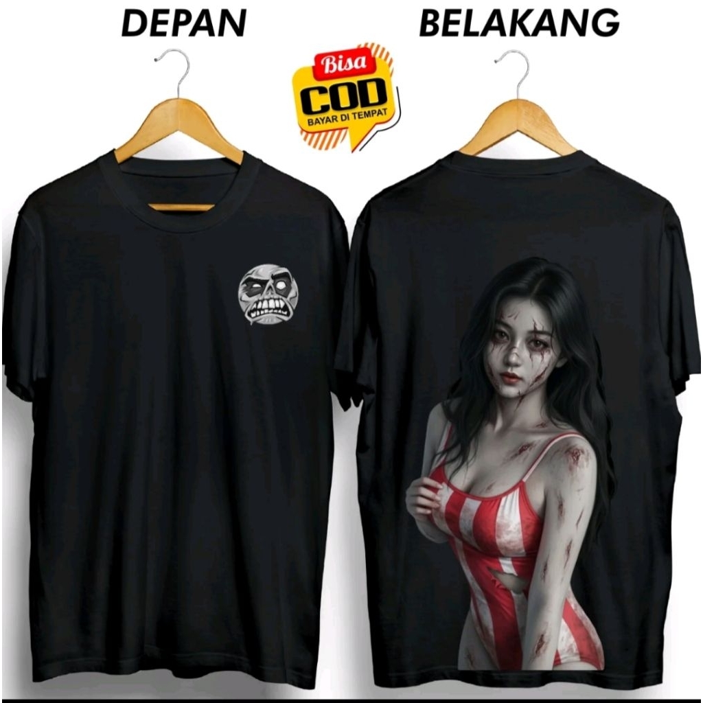 KAOS DISTRO HANTU VIRAL CEWEK BAJU BELANG SEKSI
