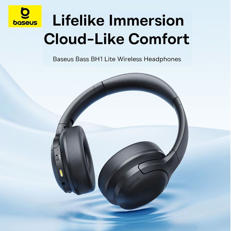 Baseus Bass BH1 Lite Wireless Headphone Super Bass Spatial Audio AI ENC 40mm Dynamic Drivers