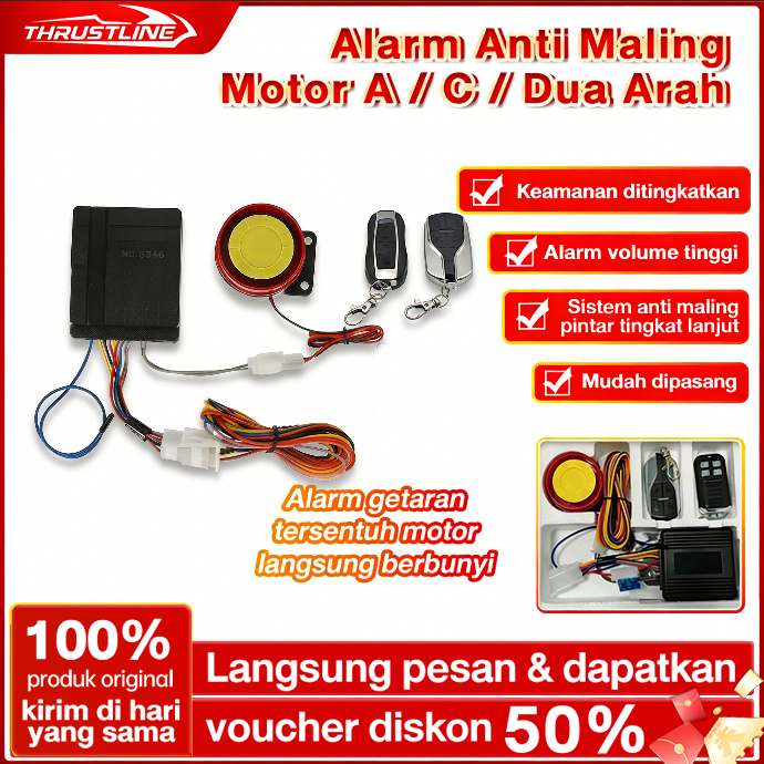 Alarm Motor System Remote Starter Jarak Jauh Universal Anti Maling Kunci Tersembunyi untuk Yamaha Ho