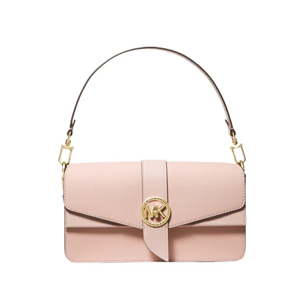 READY MK Greenwich Medium Saffiano Leather Shoulder Bag