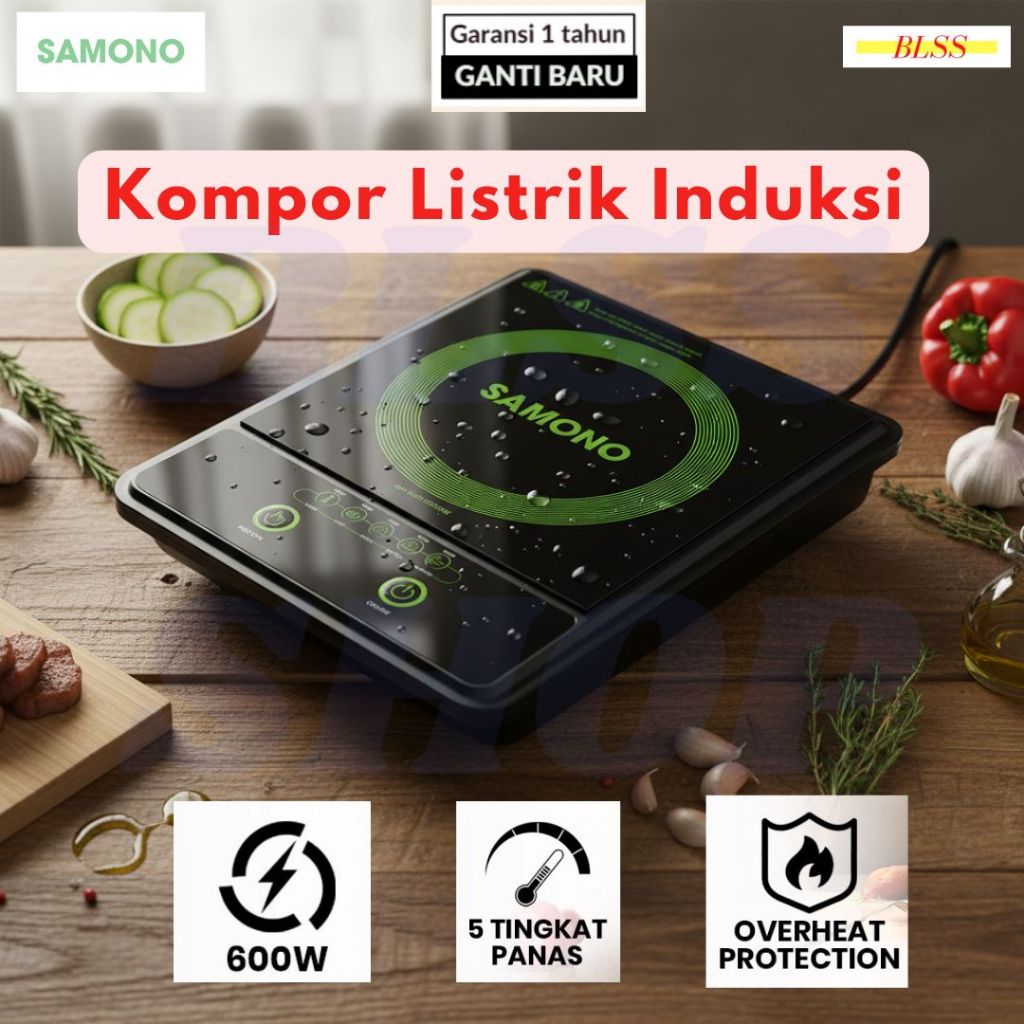 Kompor Induksi - Kompor Listrik Low Watt - Kompor Listrik 1 tungku - Kompor Listrik Samono Digital