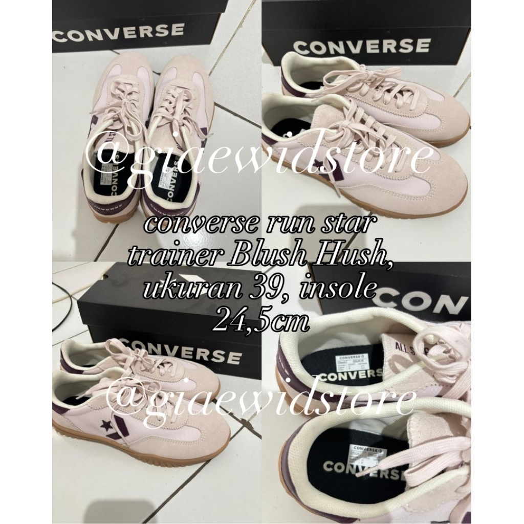 converse run star trainer Blush hush ukuran 39