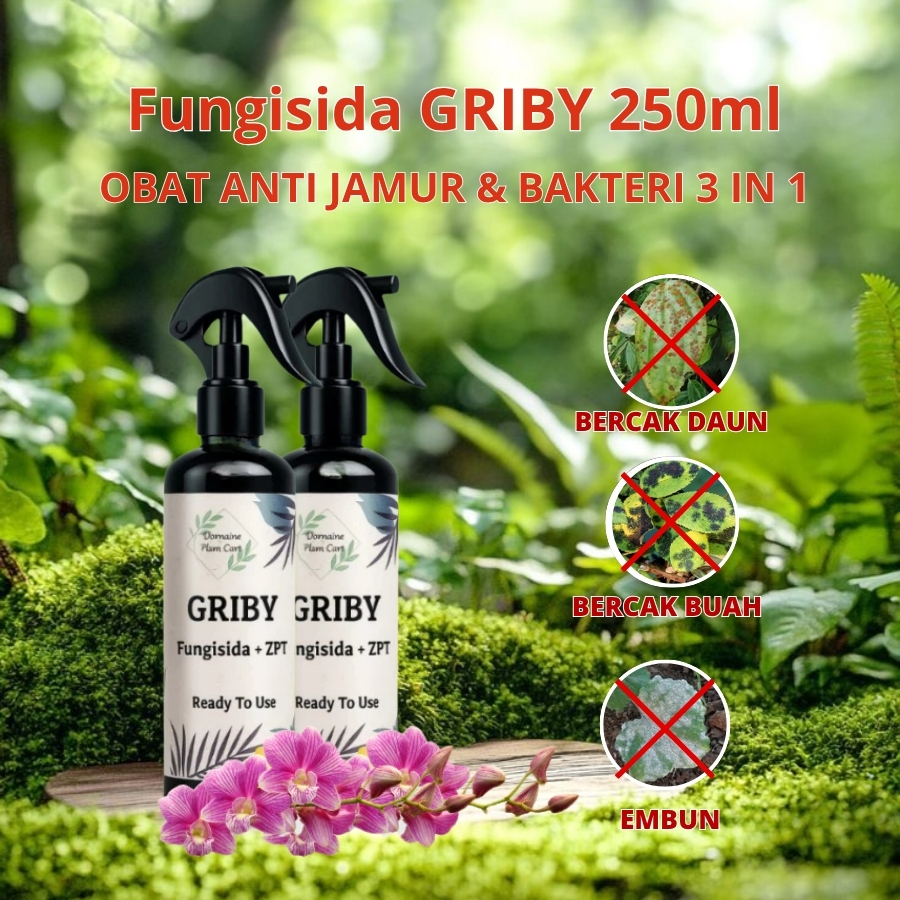 GRIBY Fungisida + ZPT Ready To Use Spray Tanaman Anti Jamur Daun Busuk Akar Bercak Daun Pemacu Tunas