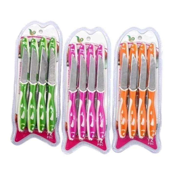 COD PISAU IKAN SET 12PCS PISAU BUAH PISAU SAYUR ALAT PEMOTONG SATU SET LENGKAP