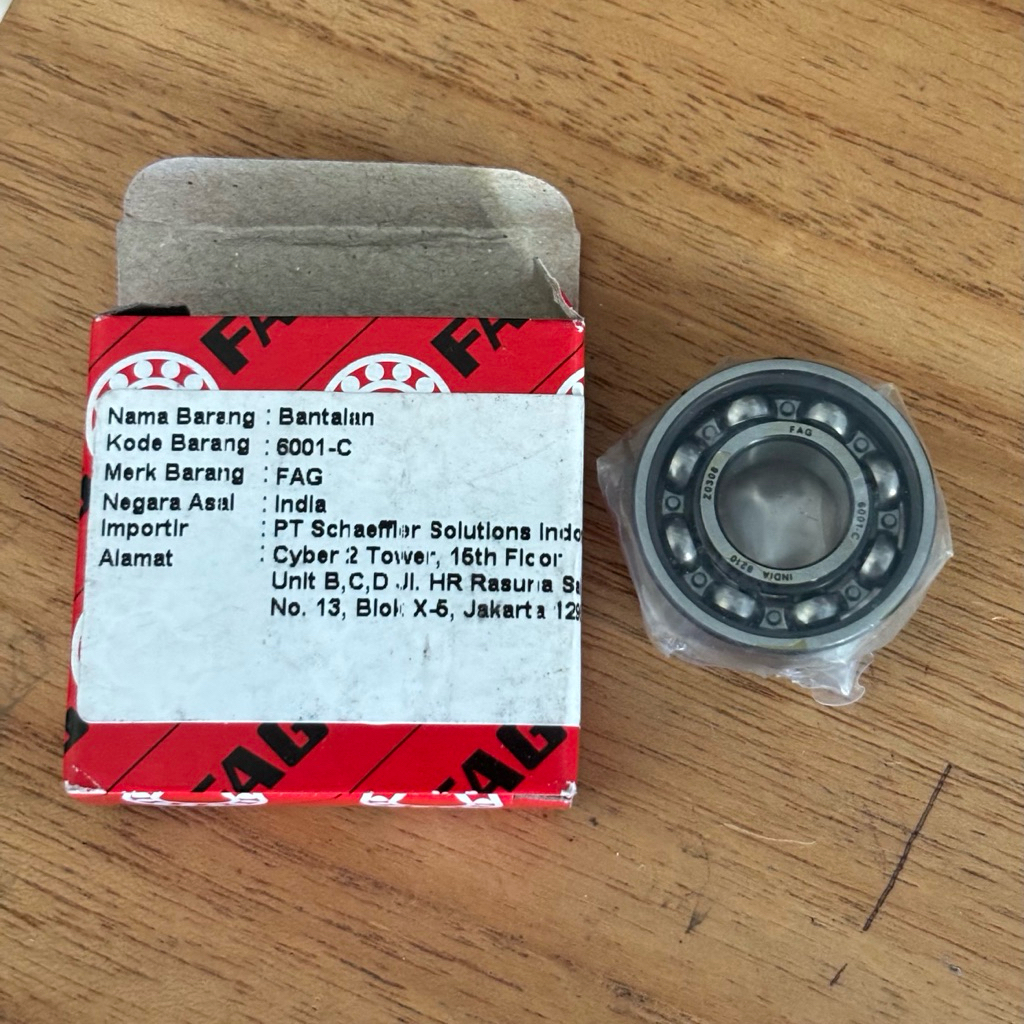 Laher Bearing 6001 / Bantalan Laher 6001 merk FAG