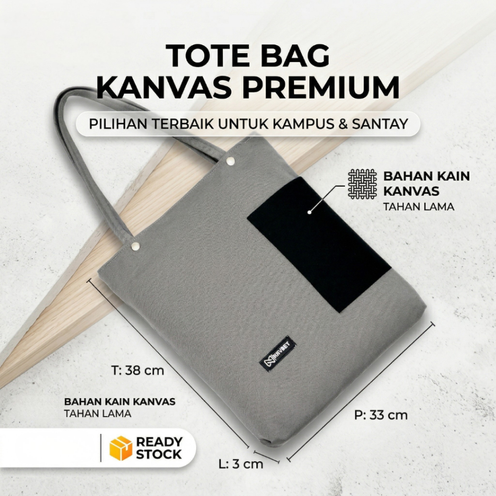 (BISA COD) Tas Tote Bag Totebag Polos MURAH BAHAN kanvas bisa grosir ready warna favorit