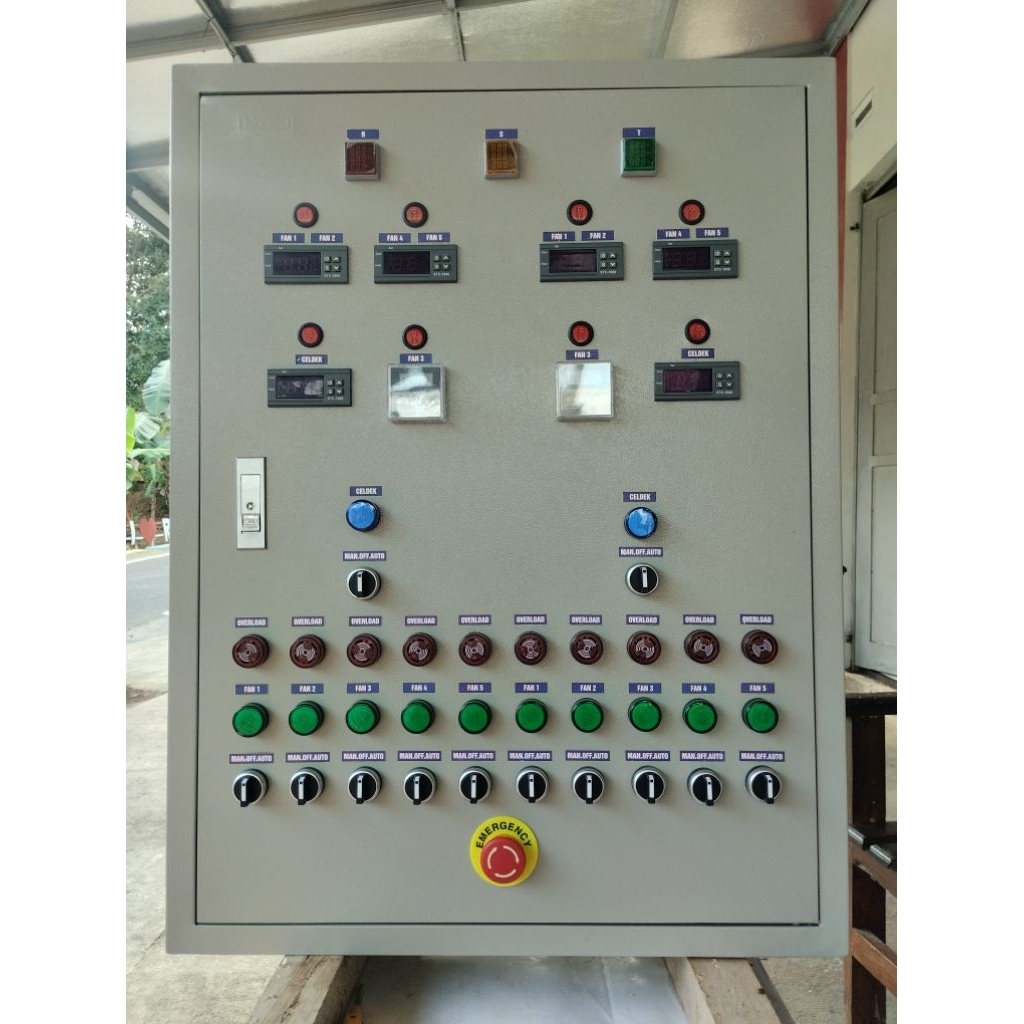 panel blower kandang ayam,10 fan 3 Phase,2 celdek