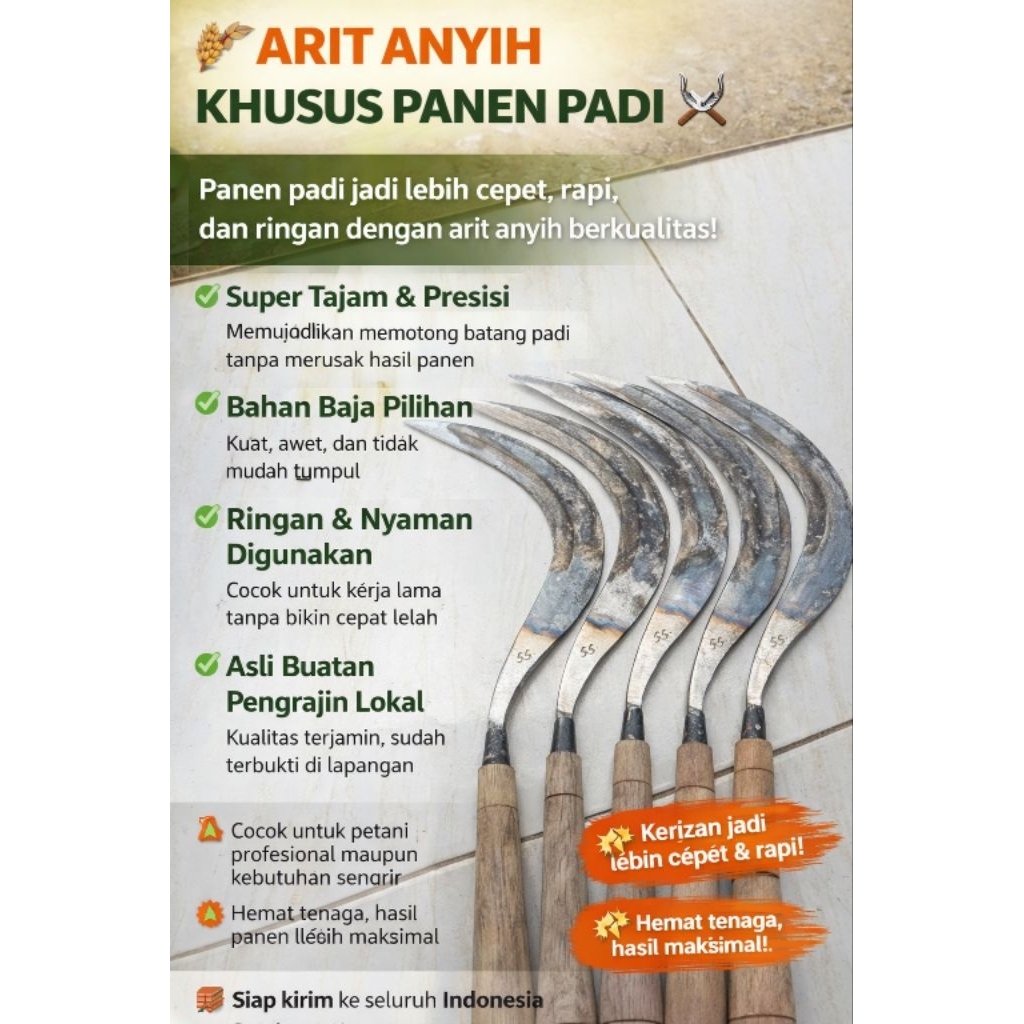 1pcs arit anyih ukuran kecil khusus padi.