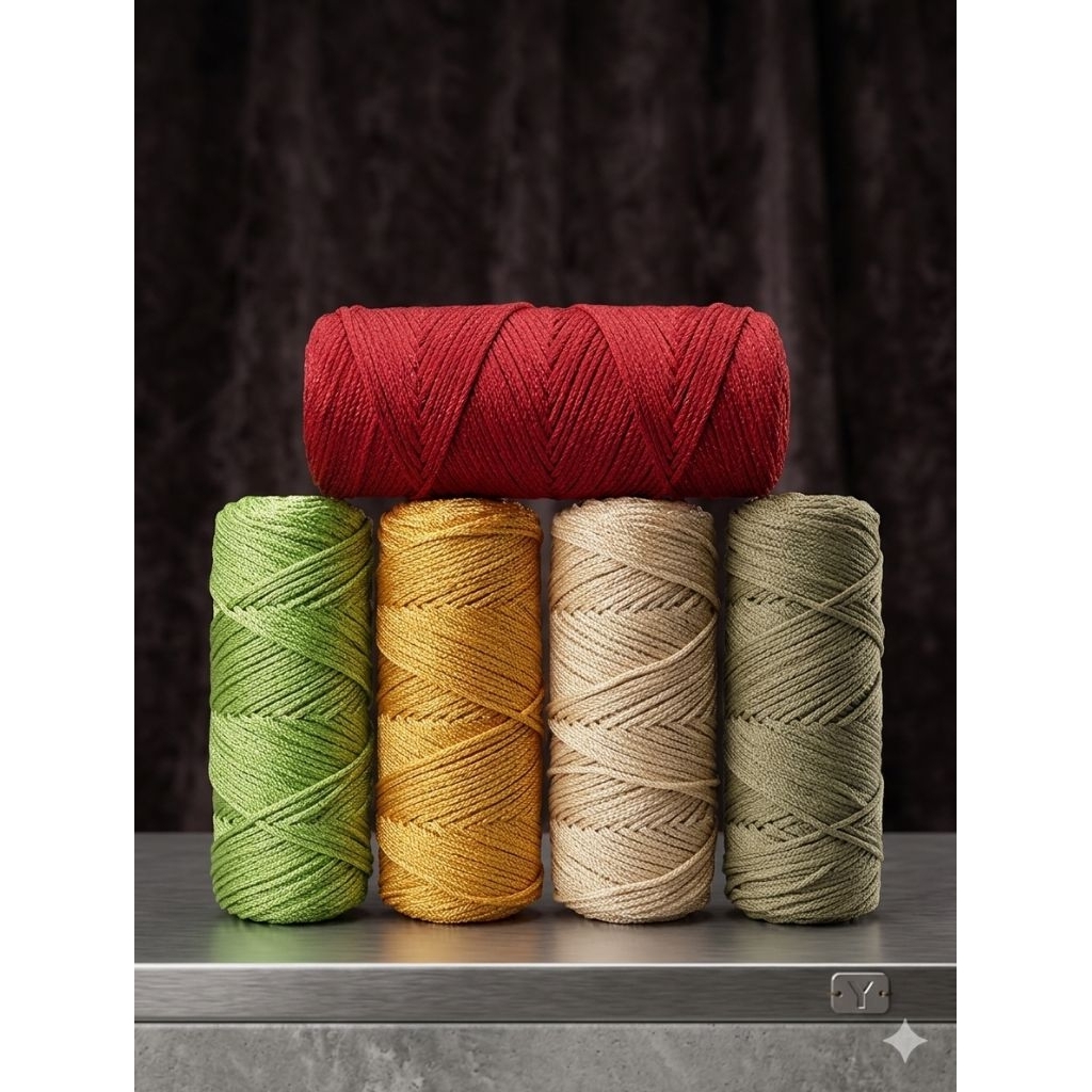 TALI KUR POLIESTER 2MM / BENANG RAJUT KUR POLYROPE 200GRAM