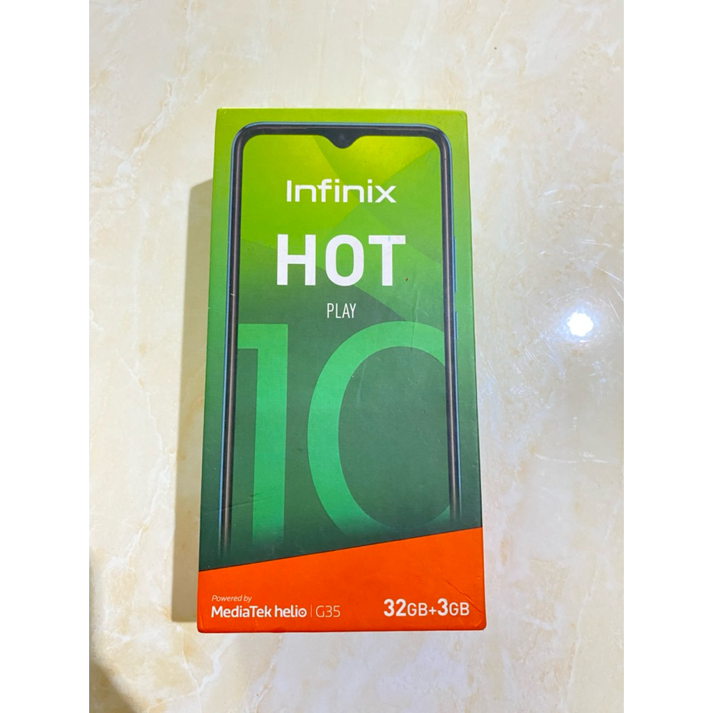 Box/Kotak infinix HOT 10 Play Ram 3/32Original Copotan/ORI Bawaan HP