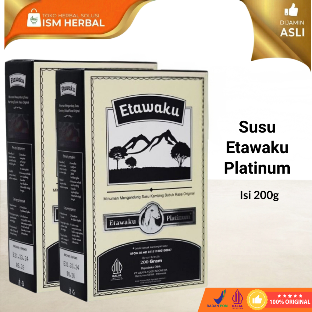 Etawaku Platinum Susu Kambing Etawa Bubuk Nutrisi Paru & Pernapasan 200gr Makassar