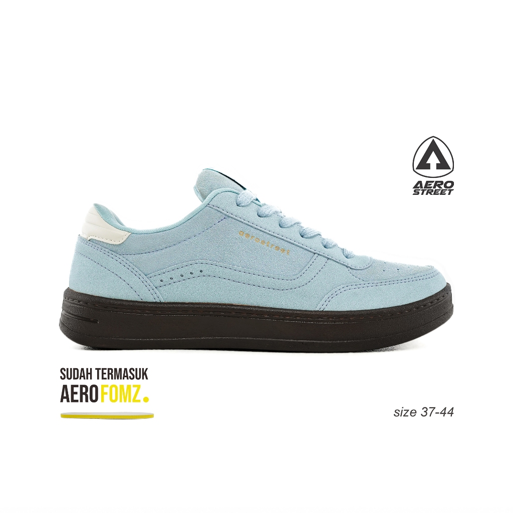 Aerostreet 37-44 Austin Coklat Tua Biru Muda Natural - Sepatu Sneakers Casual