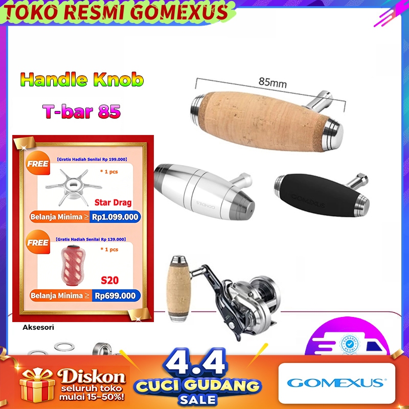Gomexus Saltwater Type T-bar Handle Knob used for Shimano Daiwa  Saragosa SW Series Penn Clash Confl