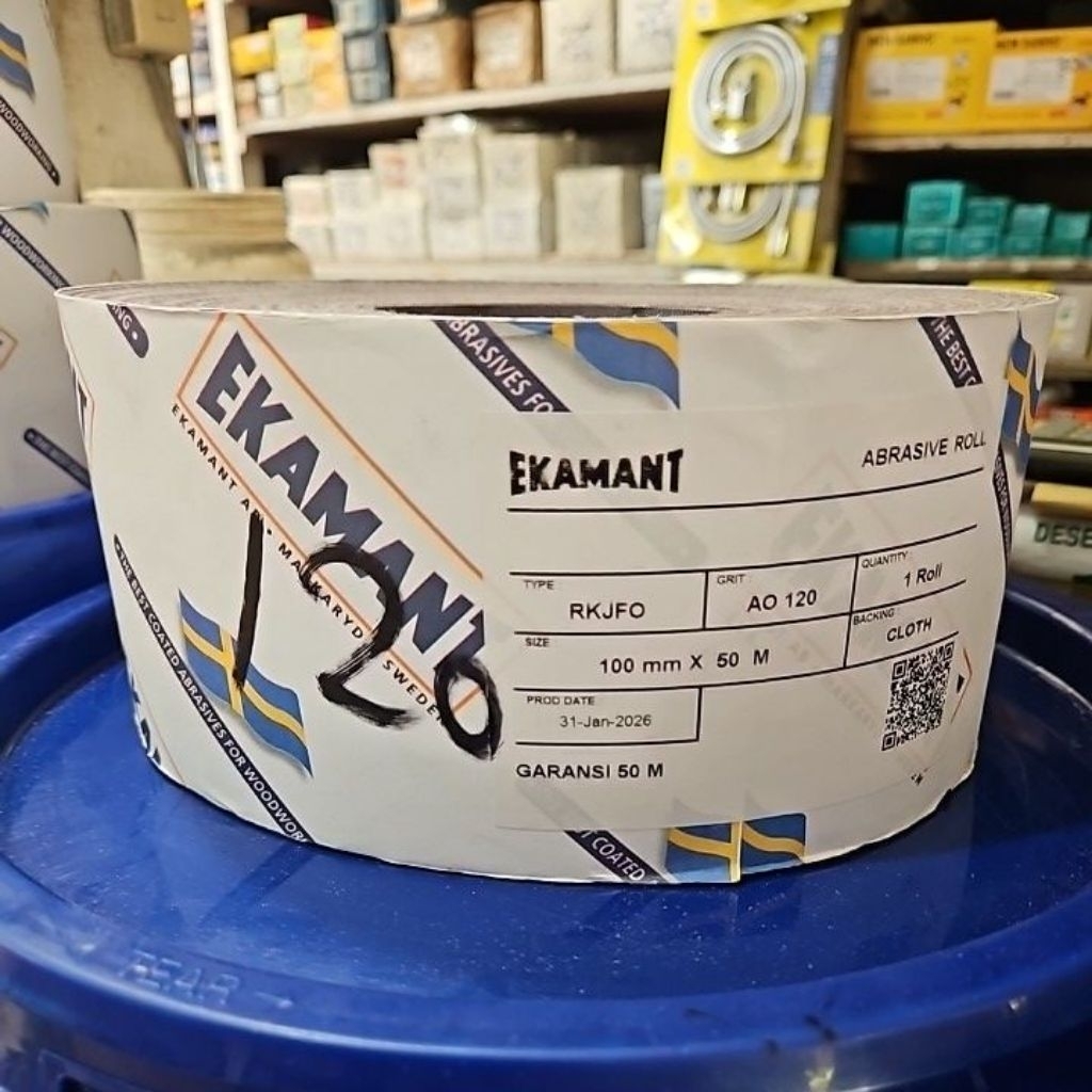 Amplas 120 Ekamant 100mm×50m / 1roll