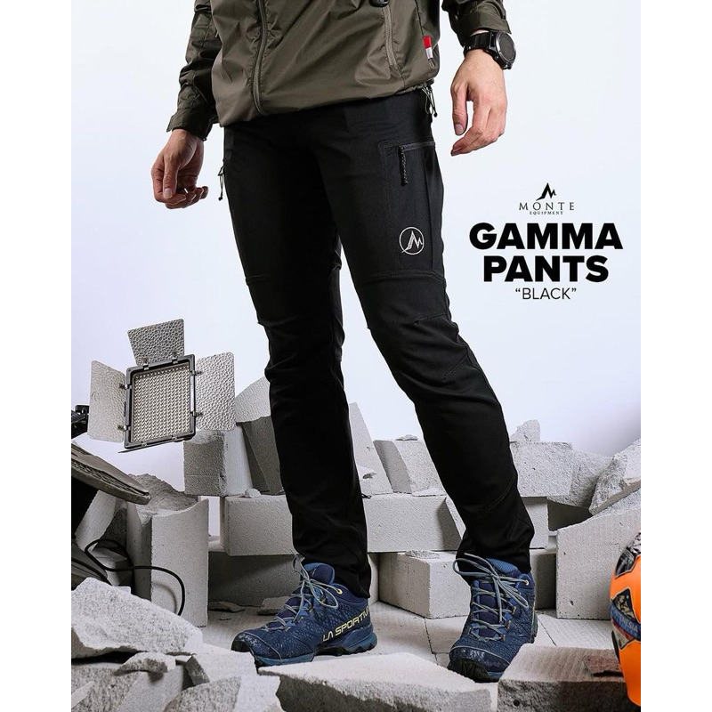 MONTE EQUIPMENT GAMMA PANTS - Celana Tech-Wear Cargo Tactical Outdoor Material Ripstop Gorpcore Wate