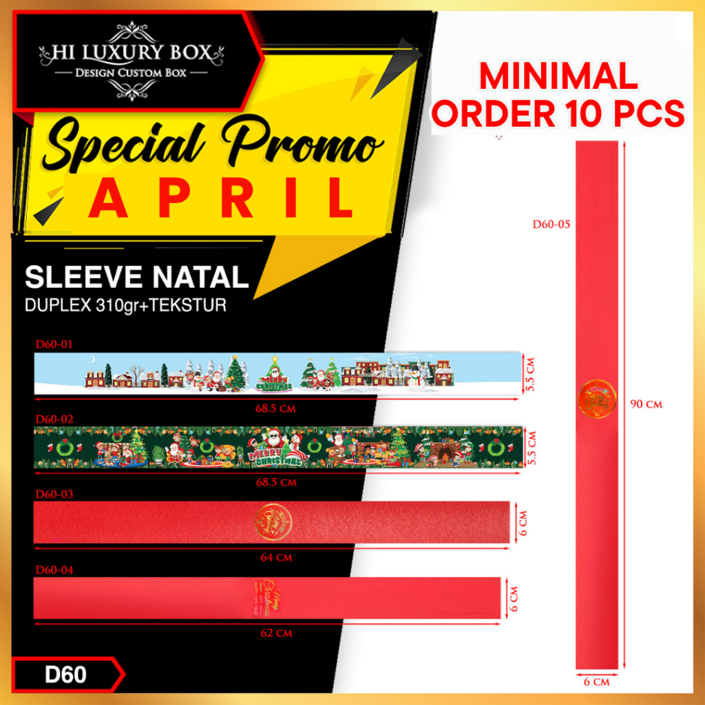 Sleeve Merry Christmas|Sleeve Natal|Paper Belt Natal|Paper Belt | D60