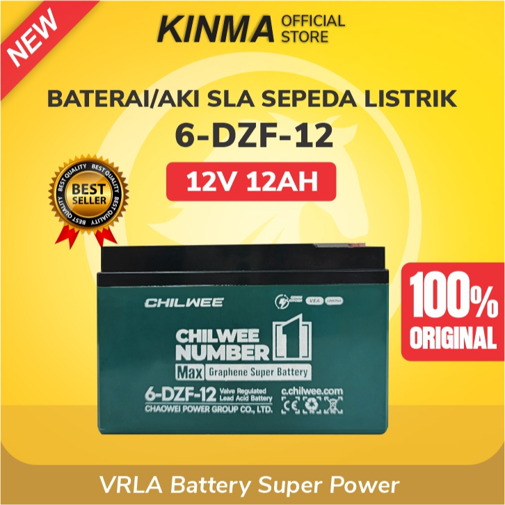 Kinma CHILWEE AKI / BATERAI SEPEDA LISTRIK 12V/24V/36V/48V 12AH ORIGINAL Garansi Resmi