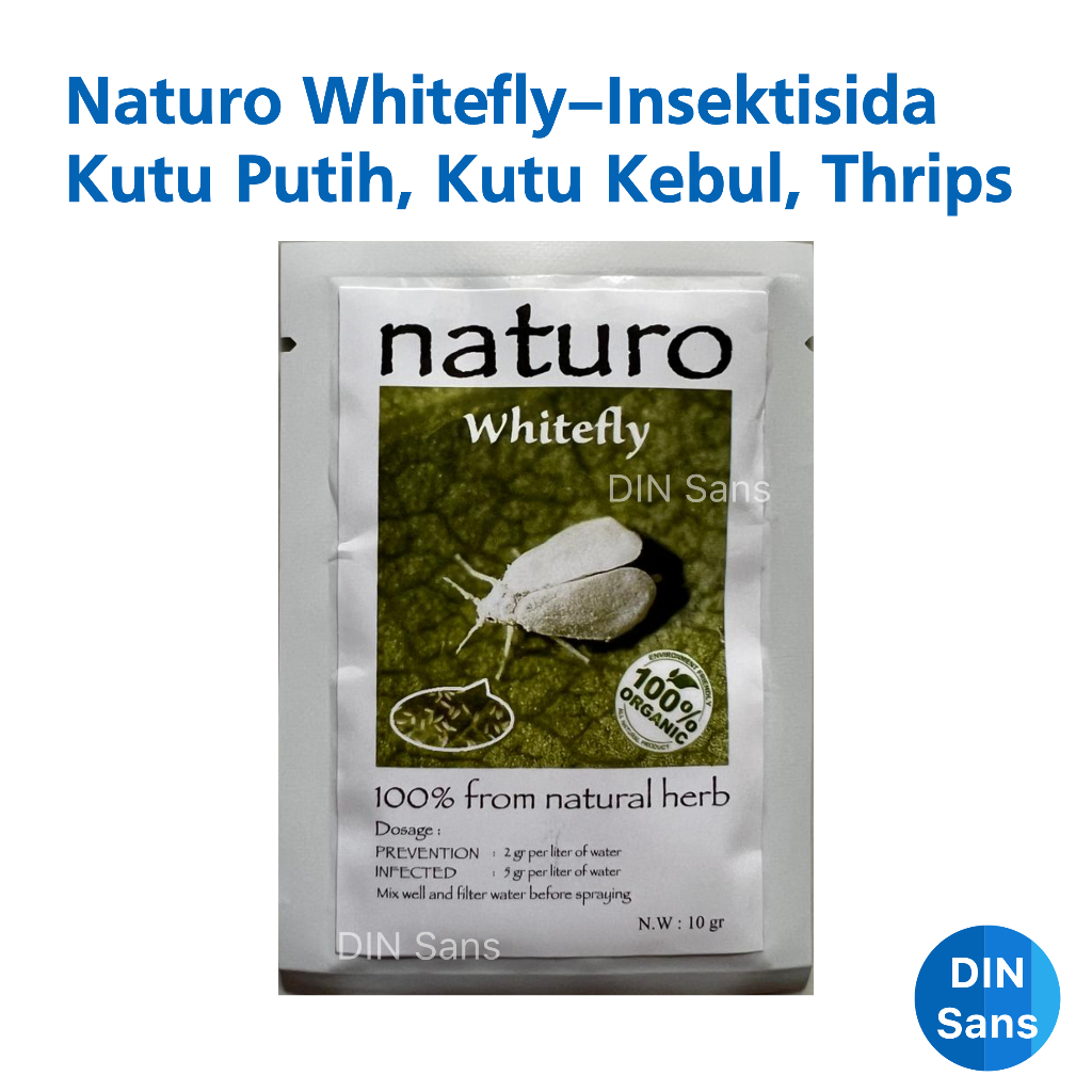 Pestisida Insektisida Nabati Naturo Whitefly Anti Kutu Kebul Kutu Putih Hama