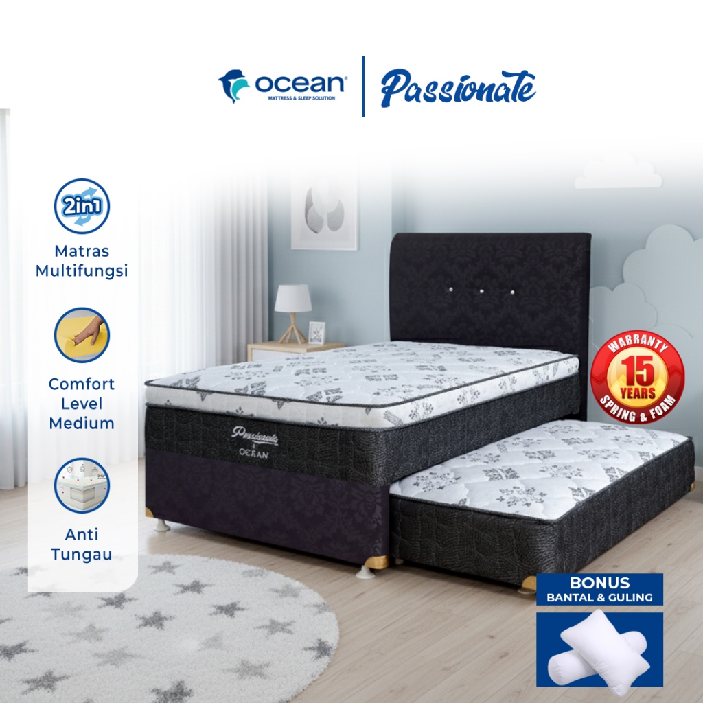 OCEAN SPRINGBED - 2 IN 1 / KASUR DORONG / MATRAS ANAK / BED DORONG 2 IN 1 PASSIONATE 120 BY OCEAN