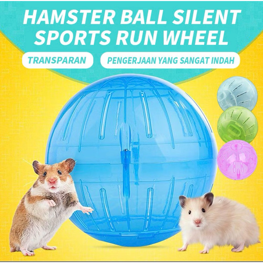 JOGGING BALL hamster  10cm/ bola untuk hamter lari transparan