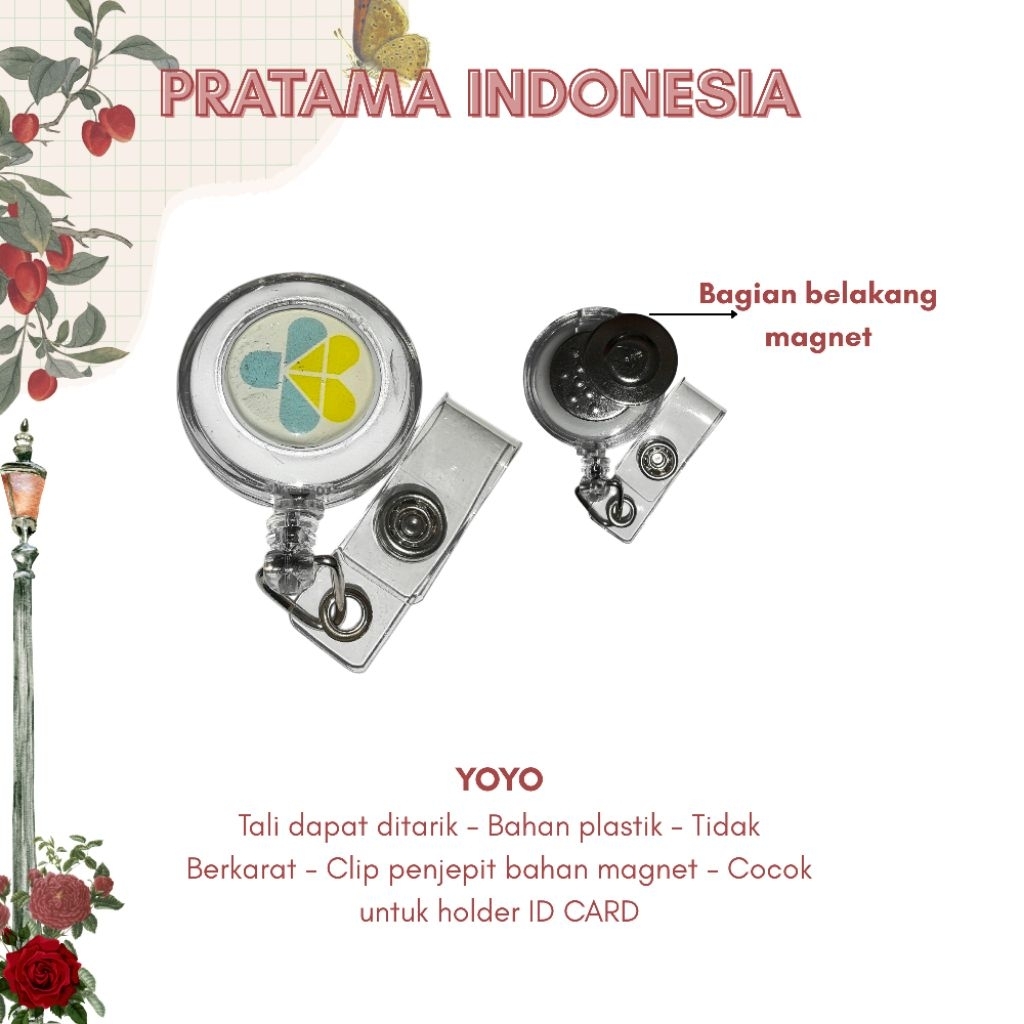 READY YOYO GANTUNGAN ID CARD MAGNET KEMENKES TERBARU [STOK MELIMPAH] BISA CUSTOM LOGO SUKA SUKA | BE
