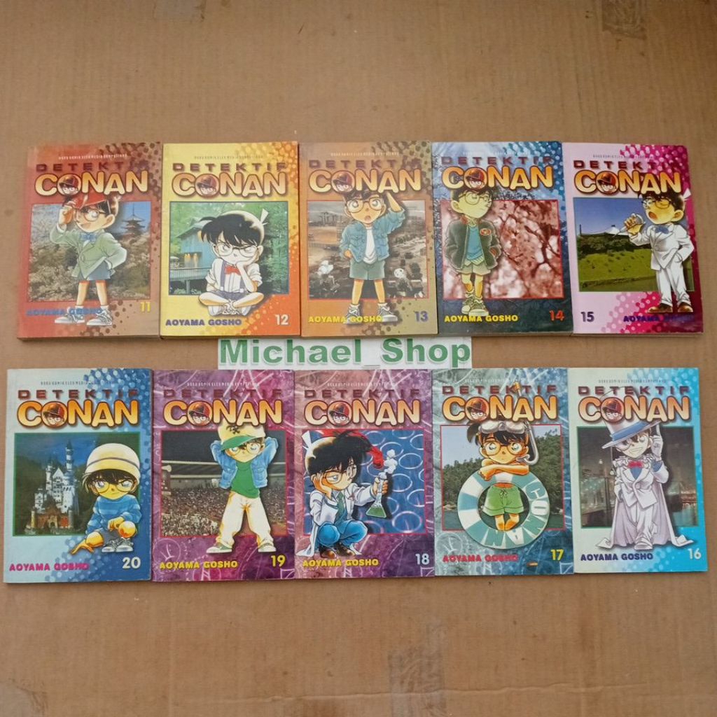 SET Komik Detektif Conan nomer 11 12 13 14 15 16 17 18 19 20 Aoyama Gosho ( KLASIK COVER WARNA )