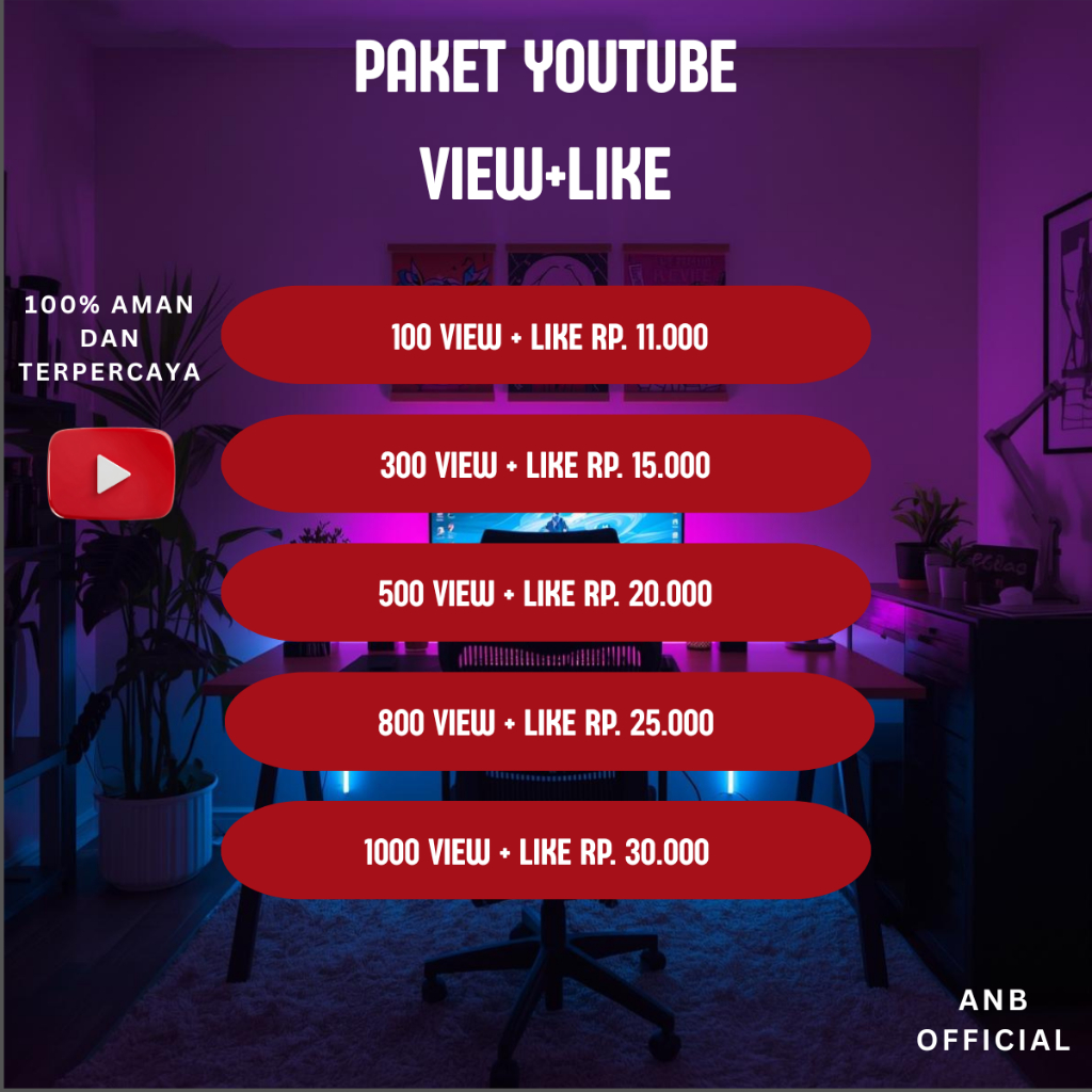 Jasa You_Tube View+Like, Subscribe dan Jam Tayang Murah Cepat Masuk | Real Bergaransi | Boost Engage