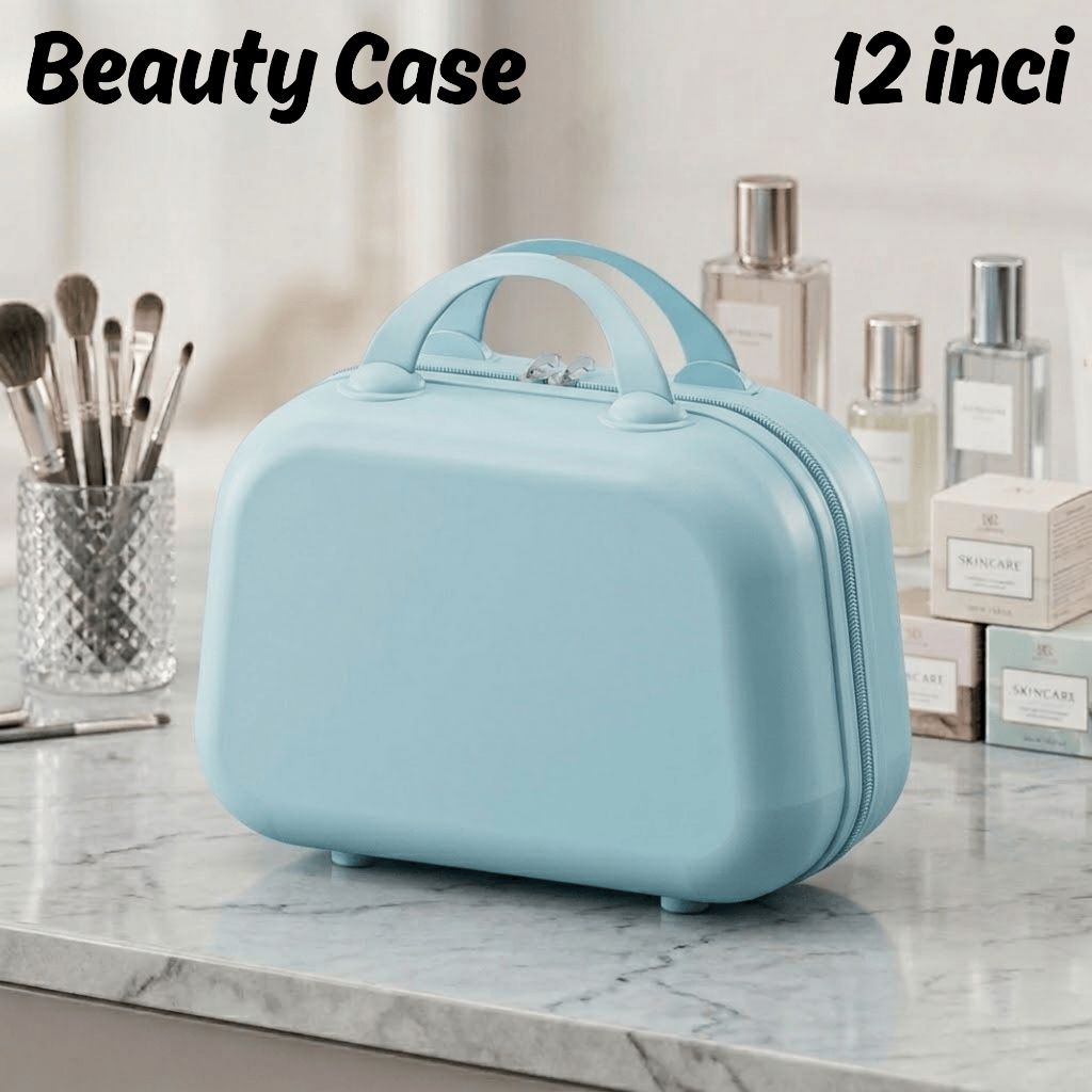 Koper Mini Tas Makeup 12 Inch Hardcase | Kotak Kosmetik Travel Warna Lucu | Mini Beauty Case Premium