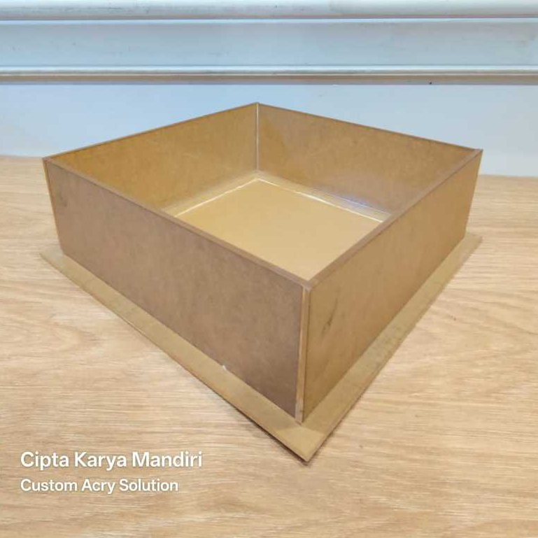 Box Acry 3 mm Tinggi 7 Cm Tanpa Tutup Baki Mahar Seserahan Box Make Up Skincare Box Minuman Dingin
