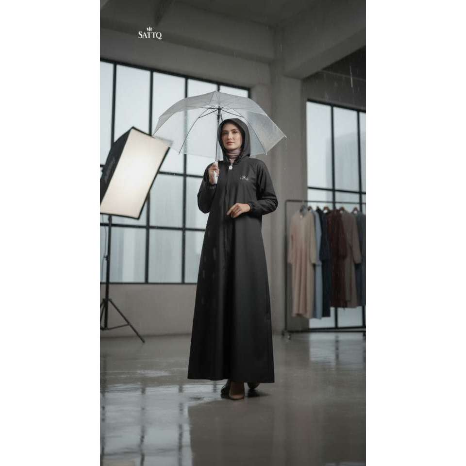 Raincoat Wanita Panjang Modistah by NIFIQ – Jas Hujan Modis Muslimah Kekinian