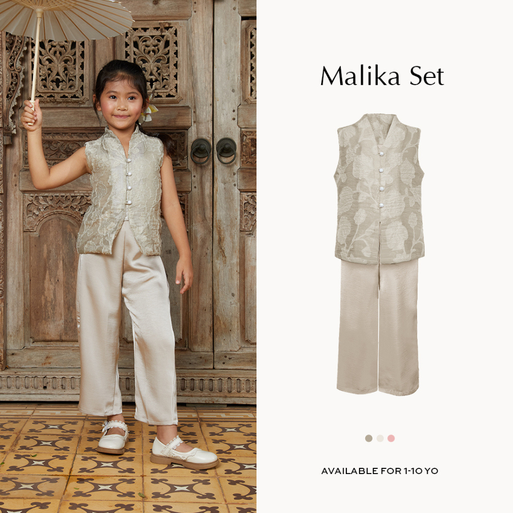 S The Label - Malika Set | Setelan Baju Anak Perempuan | Baju Kartini Anak Perempuan | Setelan Pesta