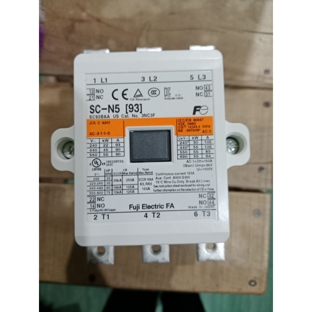SC-N5 MAGNETIC CONTACTOR FUJI ELECTRIC 110-120V