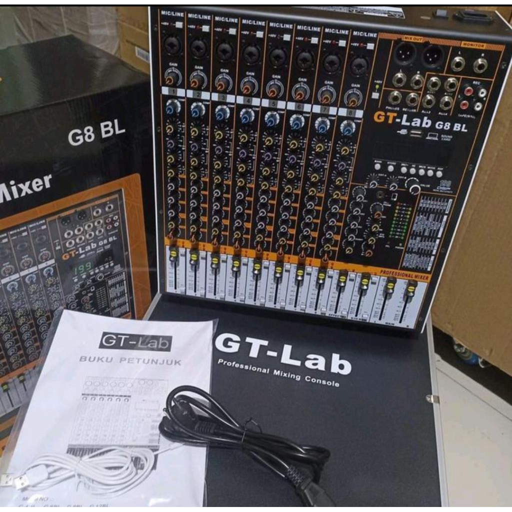 Mixer Audio 8 channel GT-Lab G8 BL New Original by RDW -- BT+Compressor