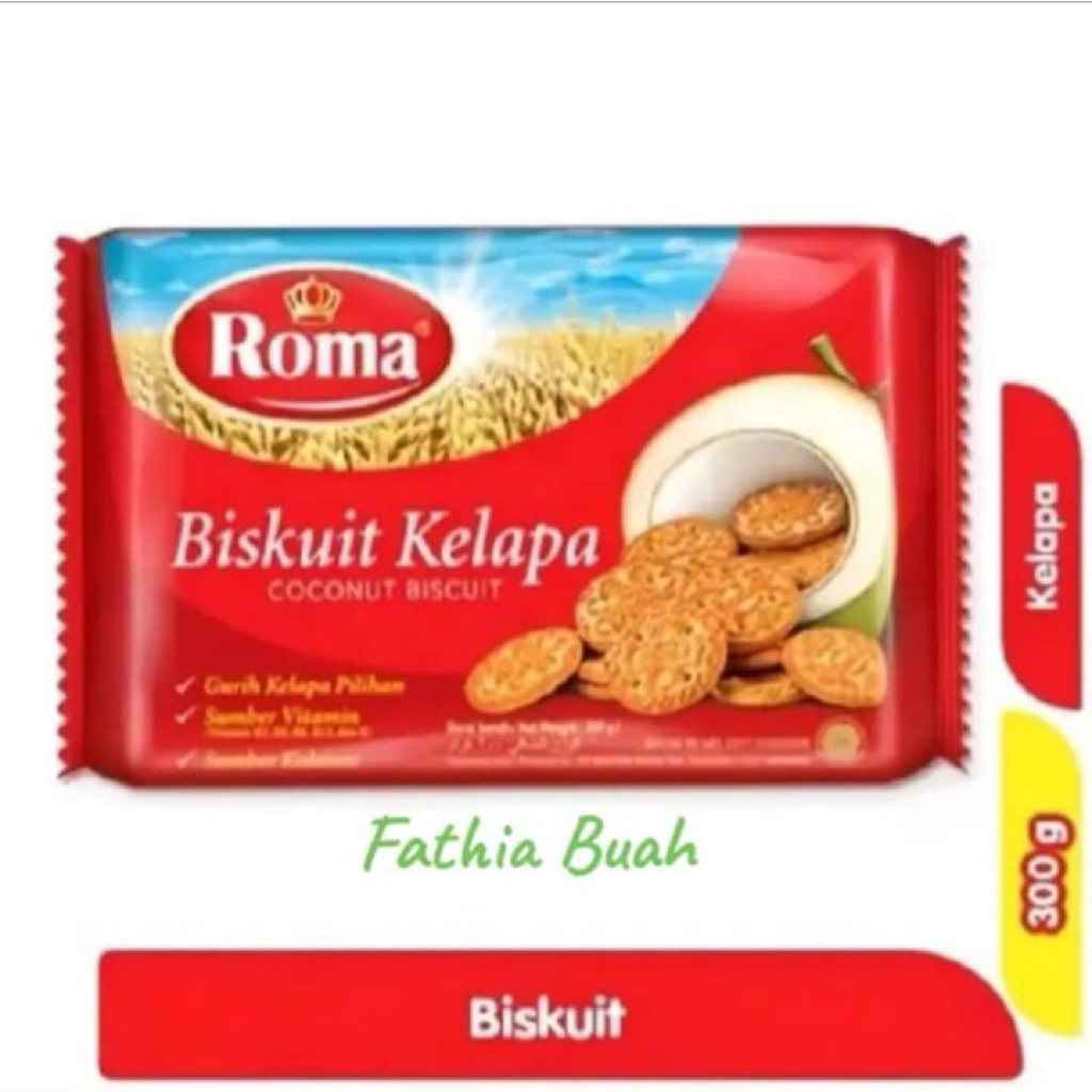 Roma Biskuit Kelapa 1 Dus isi 28 Pcs ( 300gr )