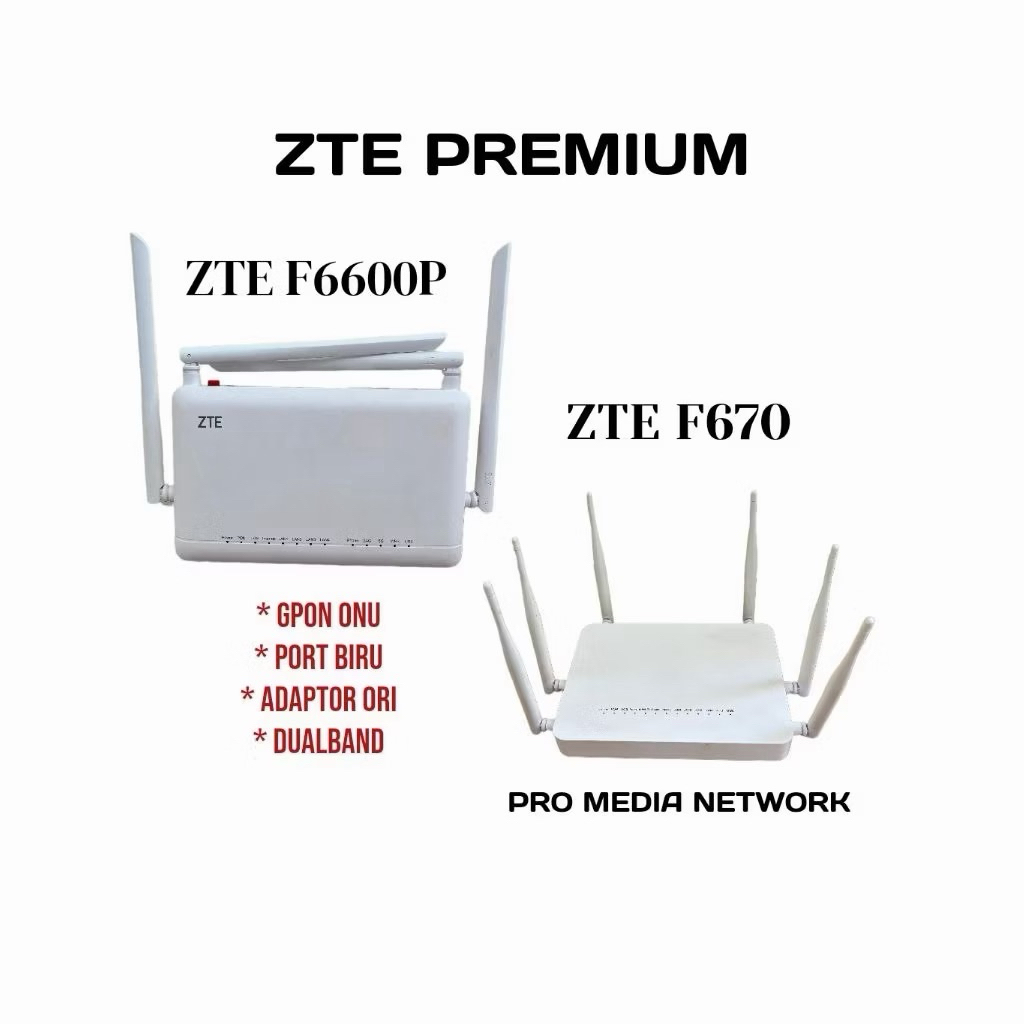 Modem ZTE F6600P ZTE F670 dualband