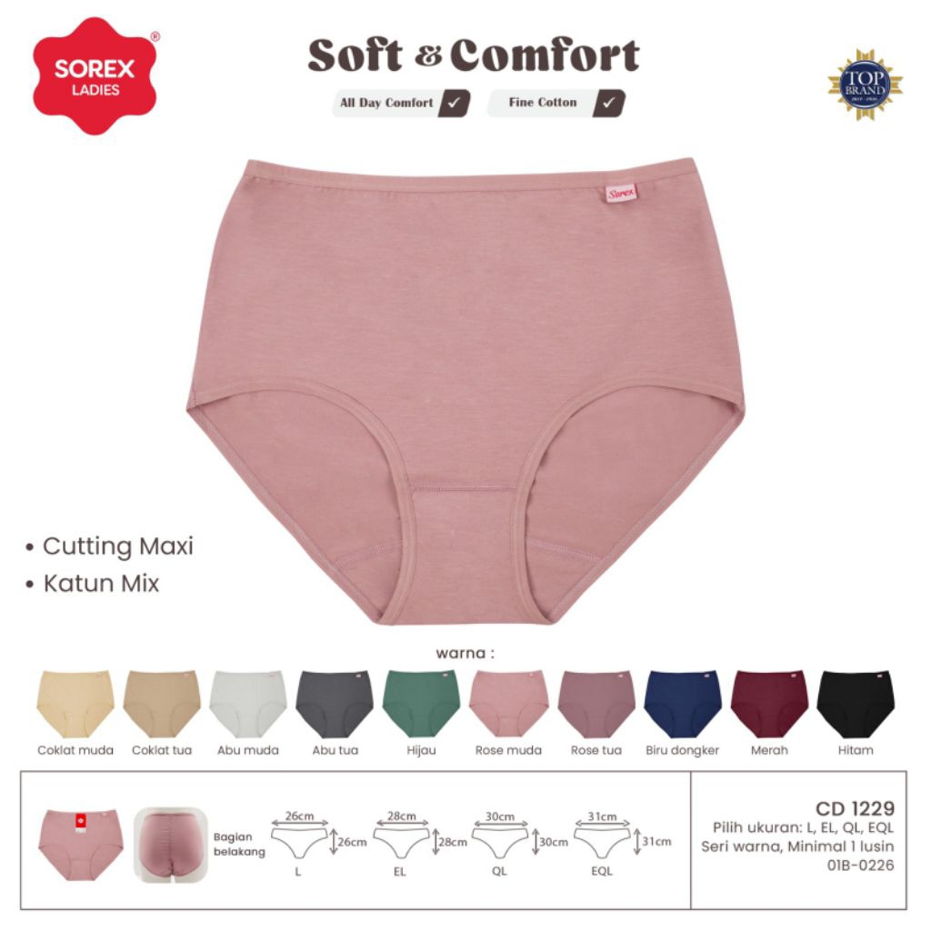 Sorex CD Wanita Katun 1229 Jumbo Cd Wanita Sorex