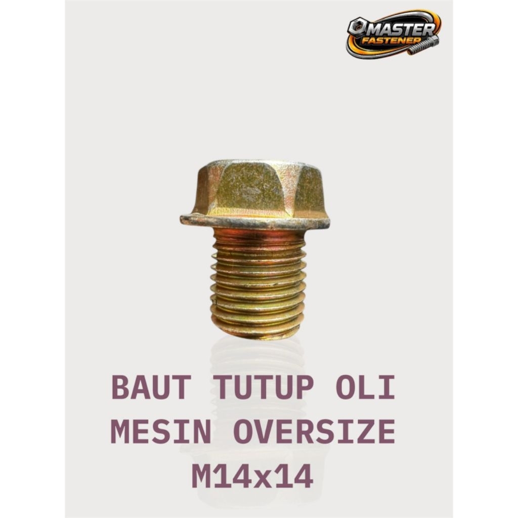Set Ring Alumunium & Baut Tutup Oli Mesin Motor Oversize M14 Kunci 17 Drat 19