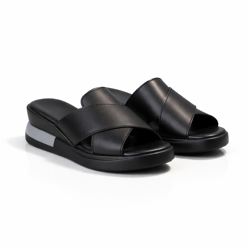 Sandal Wedges Wanita Fashion Viral Kekinian 2026 - Ukuran 37-42, Tinggi Hak 5 Cm - Sendal, Cewek